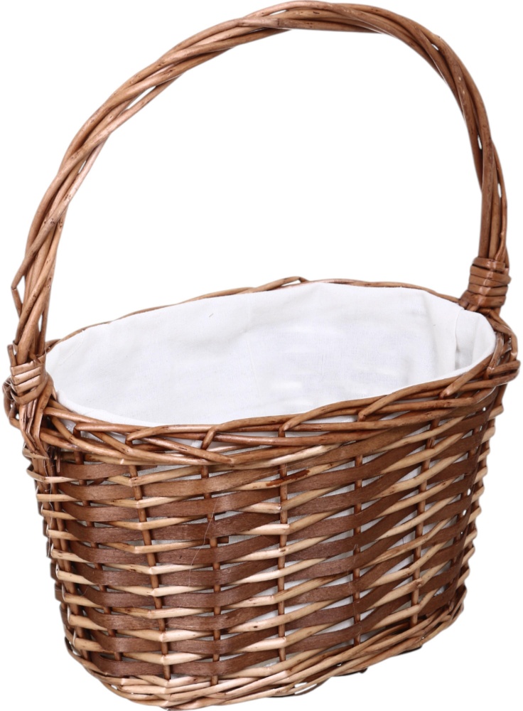 Кошик плетений з текстилем 29х22х18/37 см RL24-55T-2