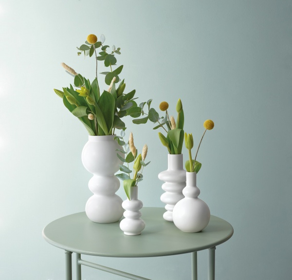 Ваза біла Como d7/11cм h23,5 cм White cristal