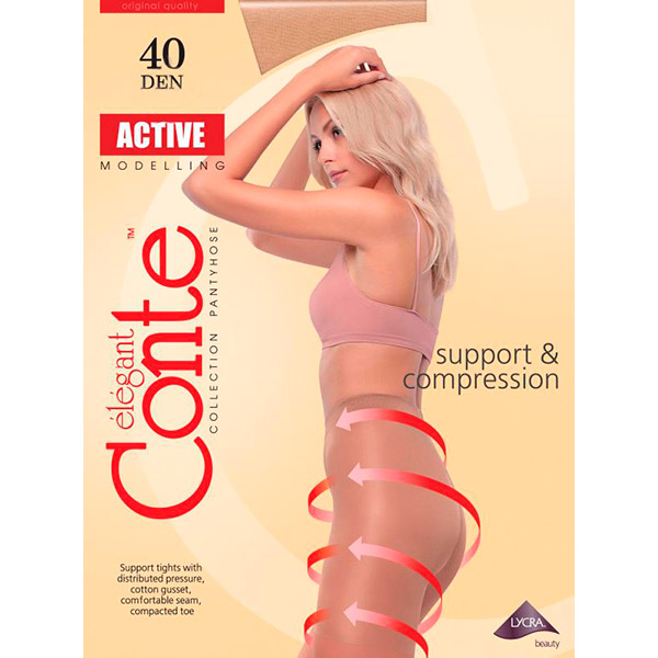 Колготки женские Conte ACTIVE р. 3 40 den коричневый 1 пар