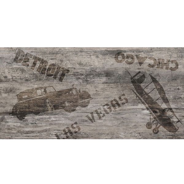 Декор Golden Tile Vesta Detroit У37980 Коричневий ректифікат 300x600 мм