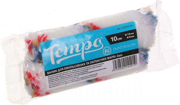 Запасний валик Tempo Euro Rainbow міні 15x100 мм 2 шт. E0123-221510