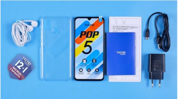 Смартфон Tecno POP 5 BD2d 2/32GB obsidian black (4895180775116) 