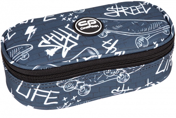 Пенал Campus Street Life CoolPack синий с рисунком