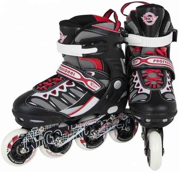 Роликовые коньки Extreme Motion RY0105 р. 35-38 серыйчерный