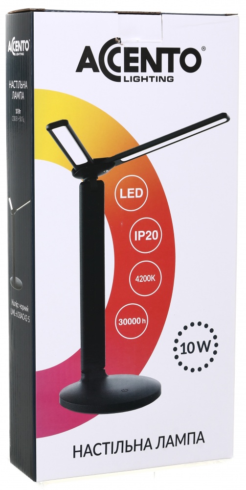 Настільна лампа Accento lighting 10 Вт чорний LML-618AC42-S