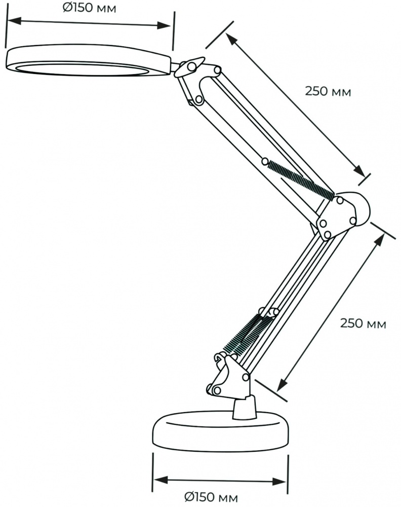 Настольная лампа офисная Luna Home 7 Вт белый ALT-833W