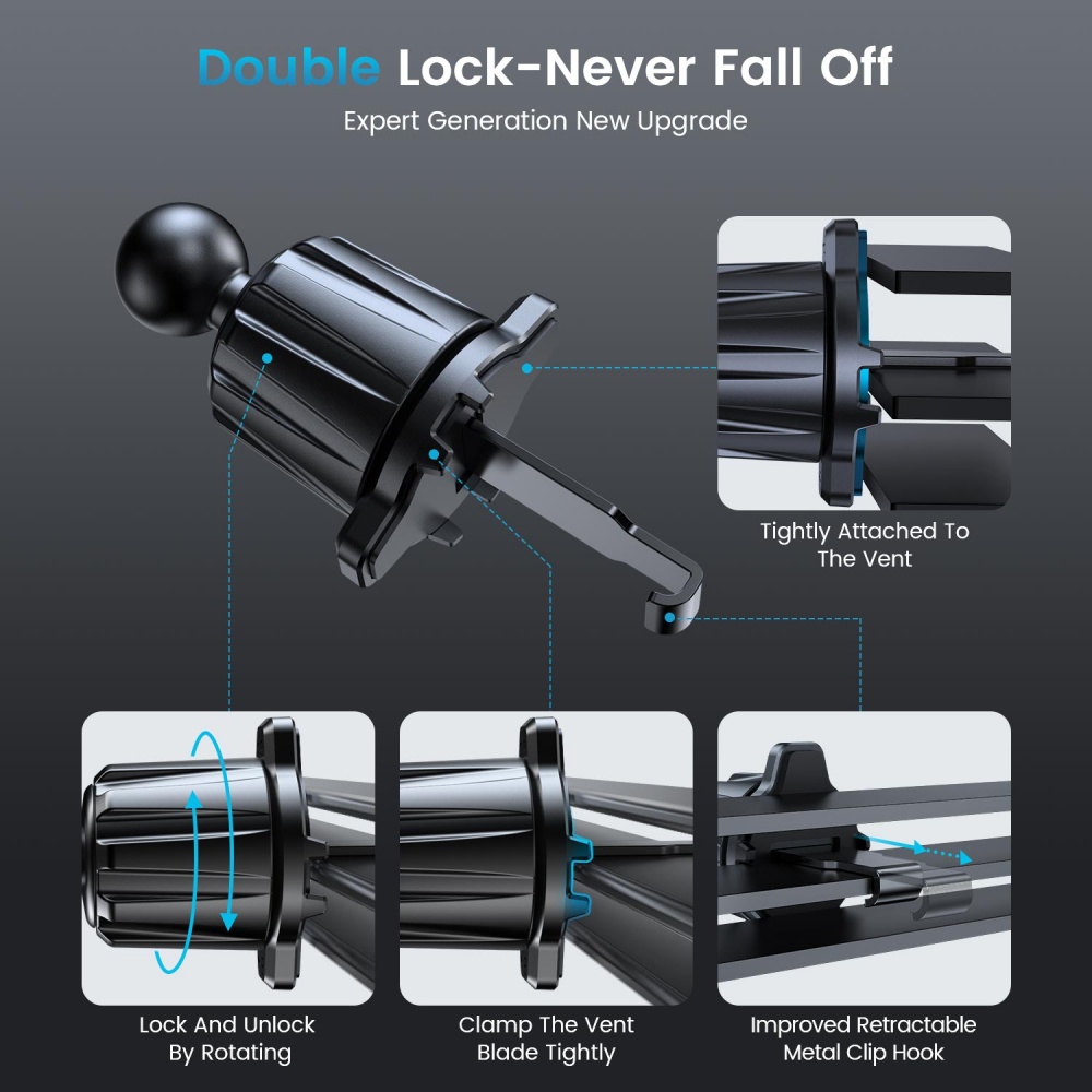 Тримач магнітний для MagSafe Auto Assistance ProlIne AP-MS12 чорний