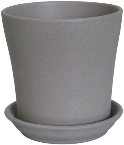 Горшок керамический Ориана-Запорожкерамика Вуаль крошка круглый 2,3л капучино (071-0-009) 