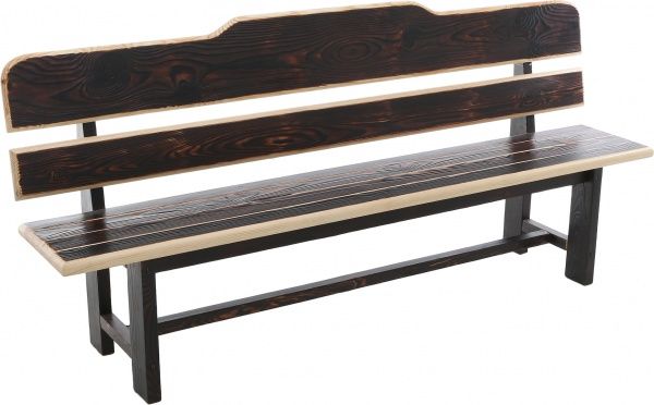 Лавка со спинкой Выжиг 2 м 