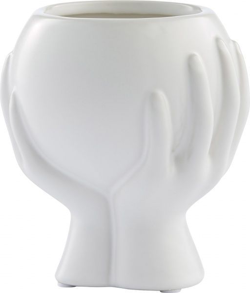 Вазон керамический Lene Bjerre круглый белый (A00008300) 