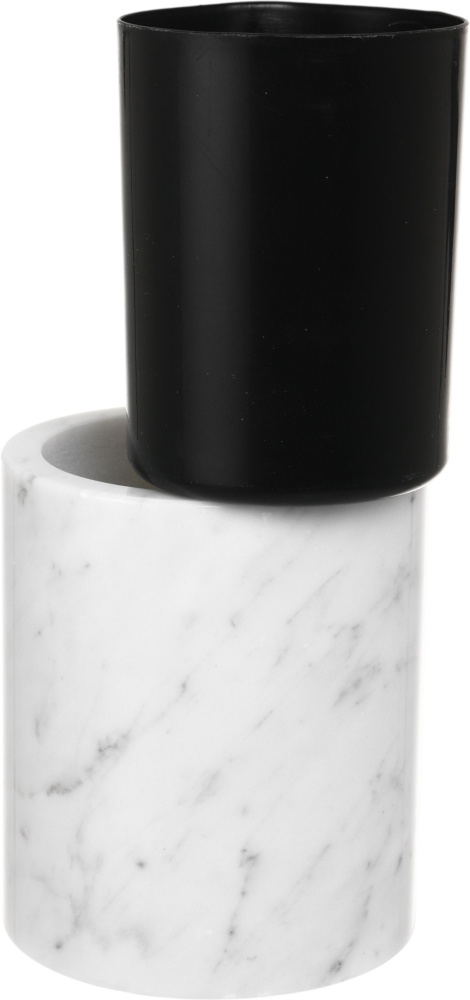 Ершик для унитаза Sensio Marble 9.5х9.5х11 см белый