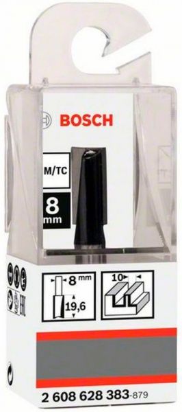 Фреза пазовая концевая цилиндрическая Bosch 10/19,6/51 ММ, ХВ. 8ММ 2608628383