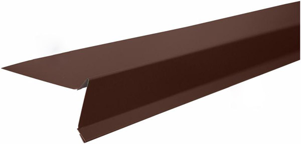 Торцева планка для бітумної черепиці глянцева PSM RAL 8017 коричнева 2м