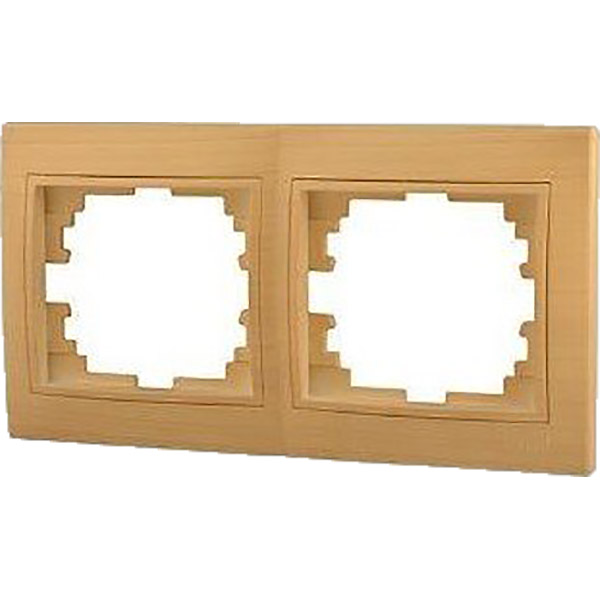 Рамка двухместная Lezard MIRA горизонтальная дуб матовый 701-5100-147