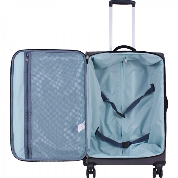 Чемодан Bagland M 70 л темно-серый (3716924) 