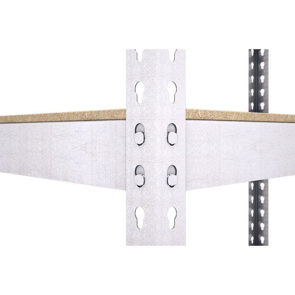 Стеллаж металлический с полками МДФ 180х90х40 см