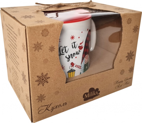 Чашка Happy Gnome Red Hat 470 мл Color М0420-FT21143-1 Milika