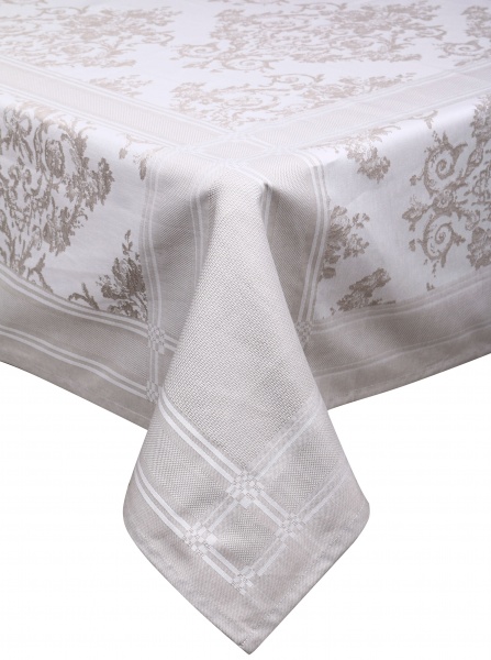Скатертина Porto 170x350 см білий із бежевим Sous Dias 