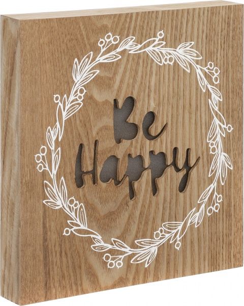 Декор настенный LED Be happy 25x25 см 