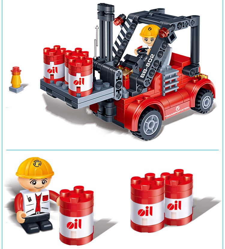 Конструктор BanBao Погрузчик Перевозки 8778