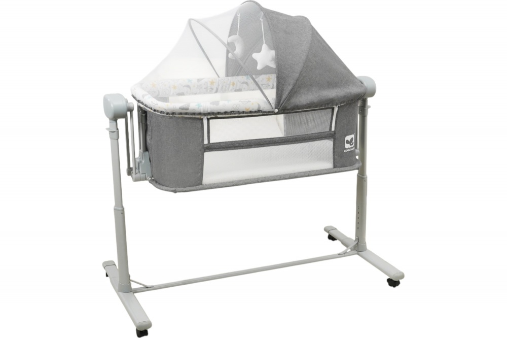 Кроватка детская Coolbaby приставная 4в1 с дистанционным управлением KDD-780D