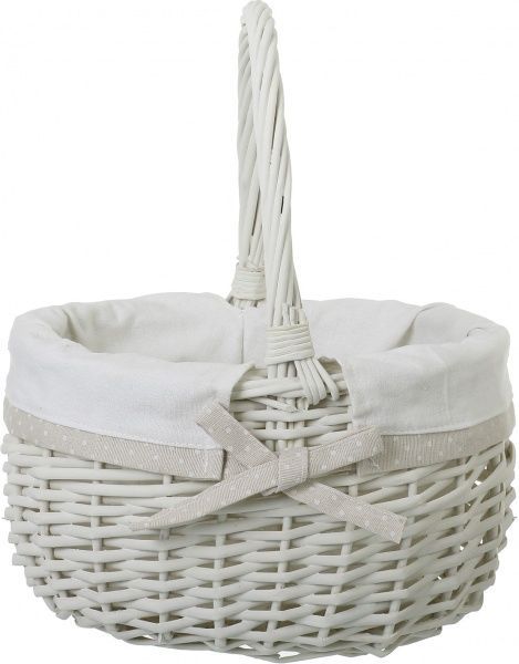 Корзинка плетеная с текстилем 29х22х17/33 см EBE18-9-2 