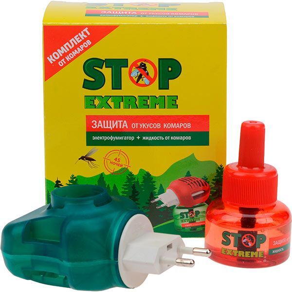 Комплект для захисту від комарів Stop Extreme електрофумігатор + рідина проти комарів 30 мл