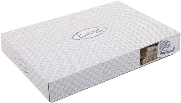 Комплект постельного белья Loft 1,5 кофейно-бежевый Karna 