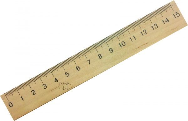 Линейка деревянная 15 см шелкография 103005