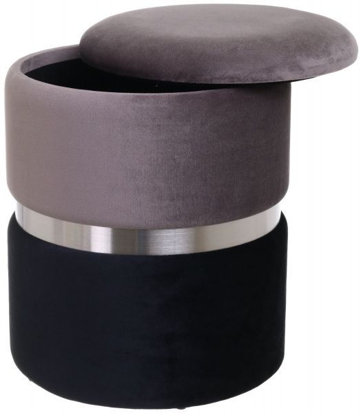 Скриня-пуф Bernard 31,5х31,5х38 см сіро-чорний 