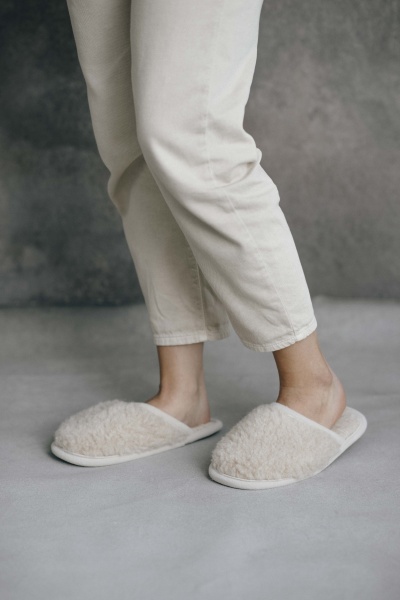 Тапки домашние Flokati Merino р.36/37 бежевый 