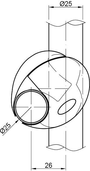 Соединение для трубы R-6DX двойное правое