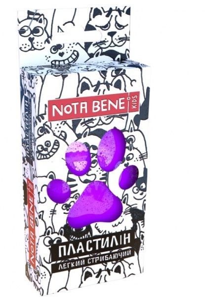 Пластилин легкий прыгающий 15 г фиолетовый неон Nota Bene