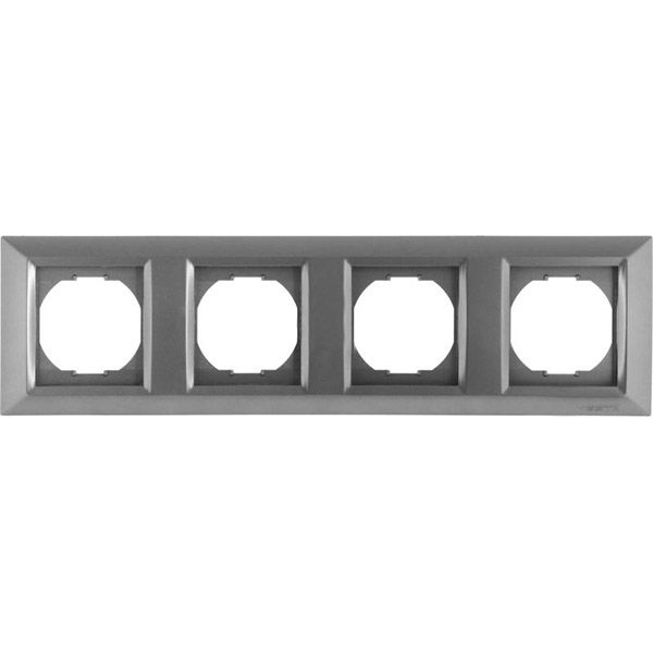 Рамка чотиримісна UP! (Underprice) Vesta горизонтальна темно-сірий