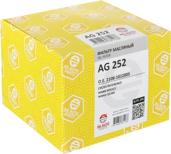 Фільтр масляний AG Autoparts AG 252 
