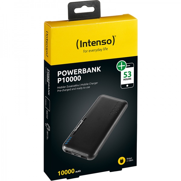 Внешний аккумулятор (Powerbank) Intenso P10000 10000 m/Ah black (PB930289) 