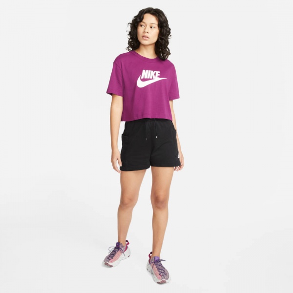 Футболка Nike W NSW TEE ESSNTL CRP ICN FTR BV6175-610 р.S бордовий
