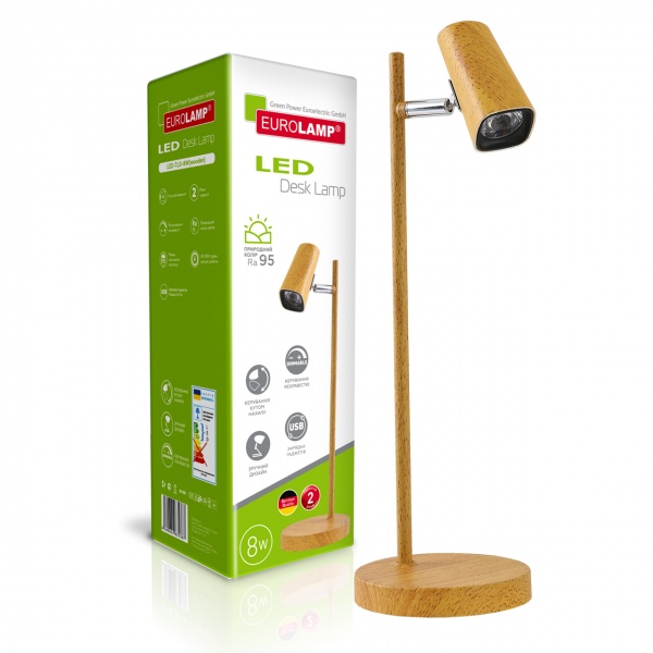 Светильник светодиодный Eurolamp SMART dimmable wooden 8 Вт орех 5000 К LED-TLD-8W(wooden) 
