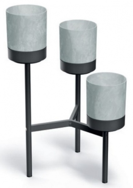 Підставка Prosperplast для квітів з 3-ма сірими горщиками 540x490x805 мм фігурний 39,6 л (69478-422) 