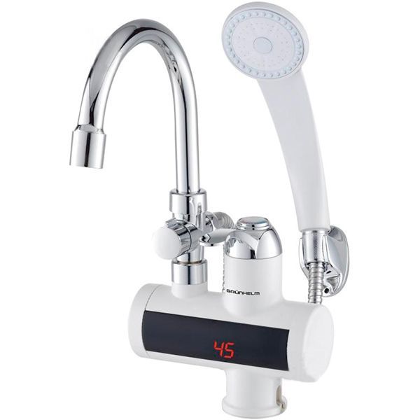 Електроводонагрівач проточний Grunhelm EWH-3FSH-LED 3 кВт (душ)