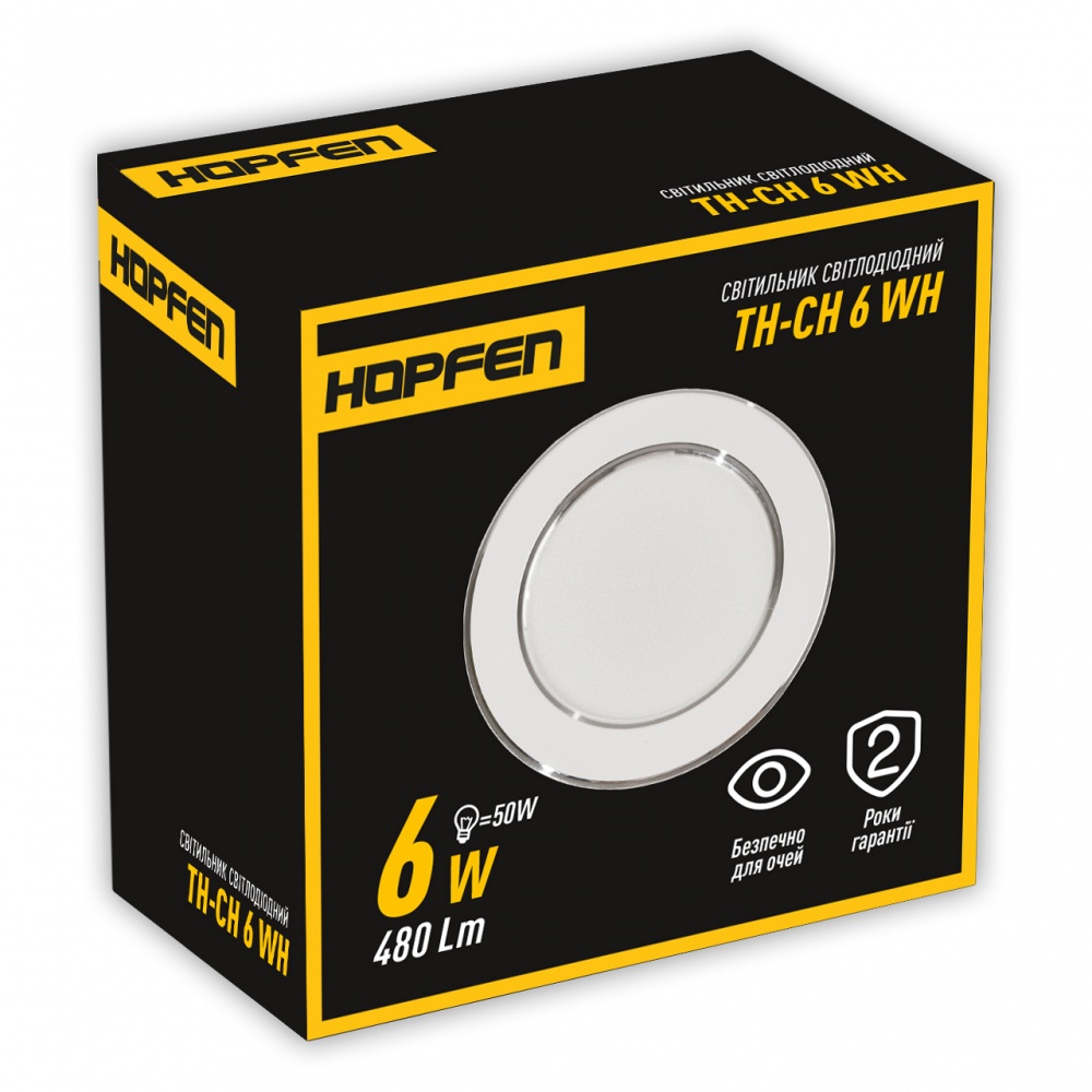Светильник светодиодный встраиваемый Hopfen TH-CH 6 Вт 4200 К белый/хром