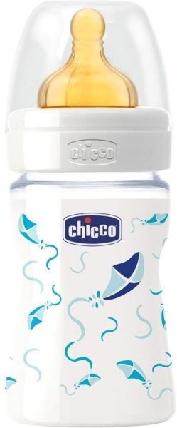 Пляшечка Chicco Well-Being з латексною соскою 150 мл для хлопчика