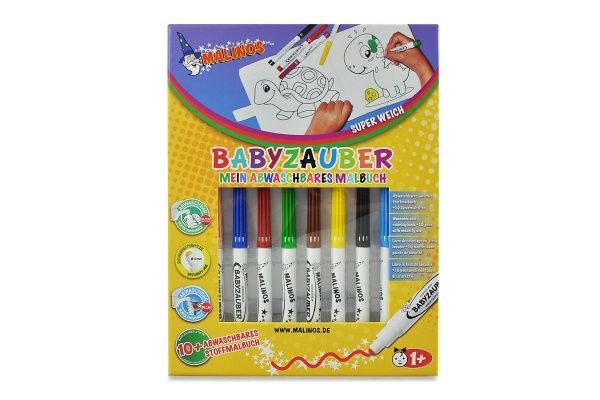Набір для малювання Malinos Babyzauber 10 фломастерів + м'яка розмальовка