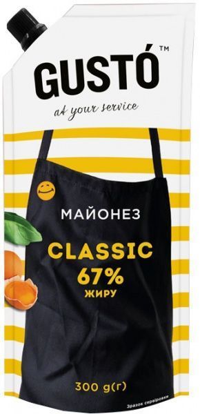 Майонез Gusto Classic 67% 300 г