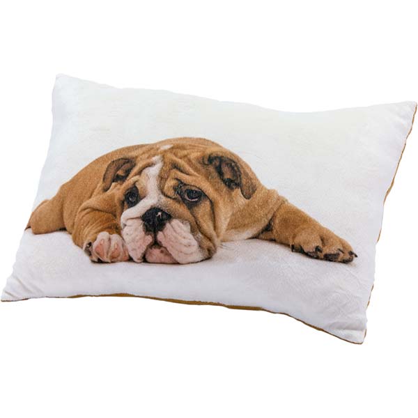 Подушка декоративна Пес 40x50 см молочний 