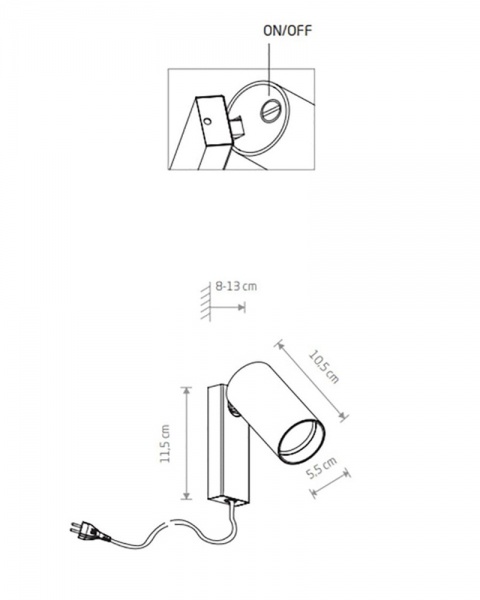 Спот Nowodvorski Mono 1x10 Вт GU10 белый/золото 7773 