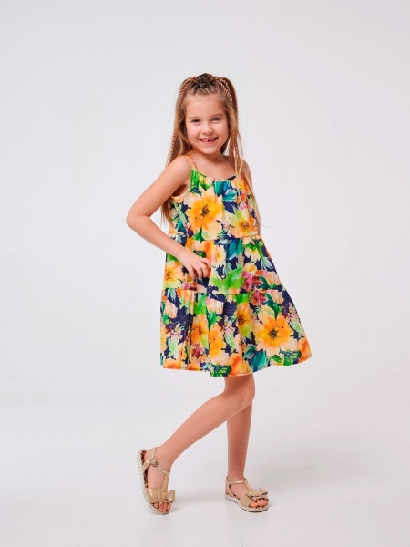 Сарафан для девочек Smil 120358 р.128 разноцветный 