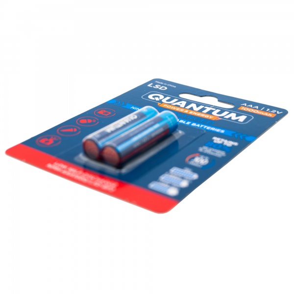 Аккумулятор Quantum Ni-MH с низким саморозрядом LSD 1000 мА/г AAA (мизинчиковые) 2 шт. 