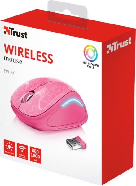 Миша Trust Yvi FX Wireless 22336 pink 