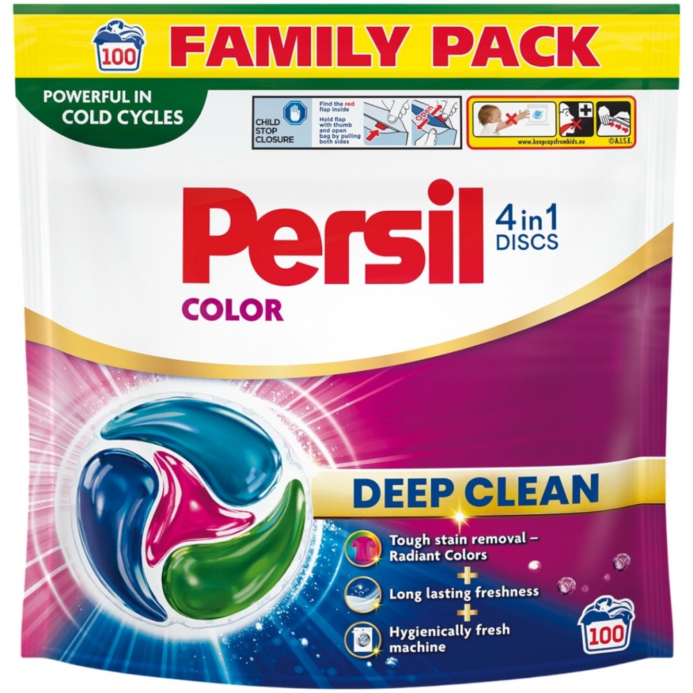 Капсулы для машинной стирки Persil 4in1 Discs Color Deep Clean 1,65 кг 100 шт.
